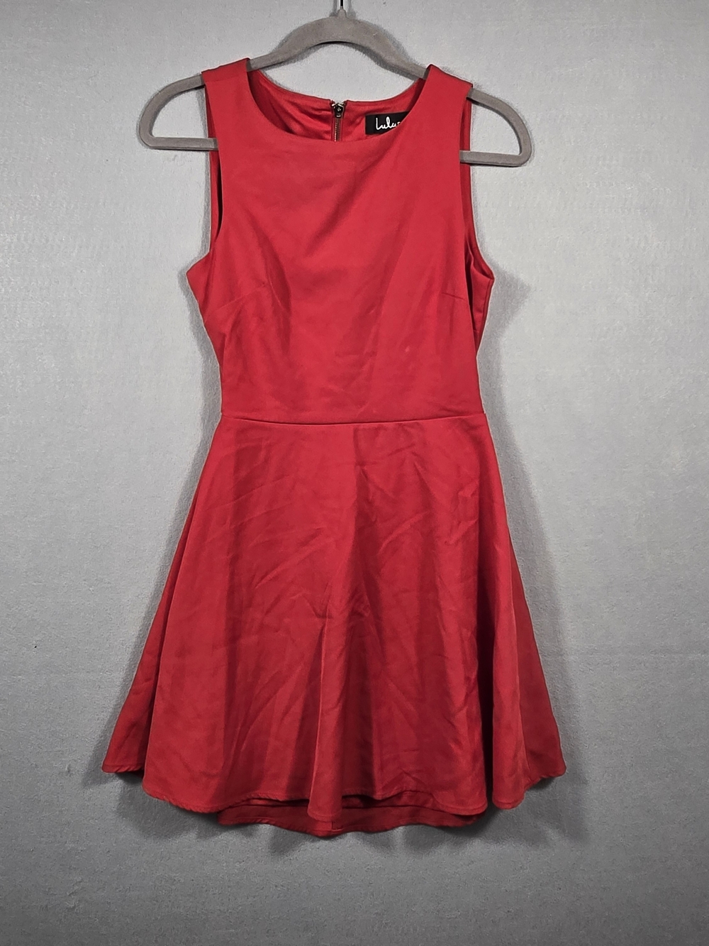 Lulus Red Sleeveless Fit-and-Flare Dress Size Small